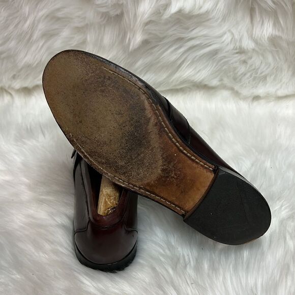 Allen Edmonds Walden Oxblood Leather Slip On Loafer Shoes Men's Size 10 B26 - Picture 9 of 13
